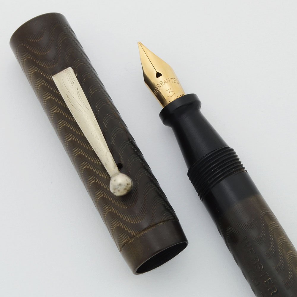 万年筆 ペン先 WARRANTED 14K GOLD PLATED PEN Vintage Warranted Fountain Pen 14K gold Nib | eBay